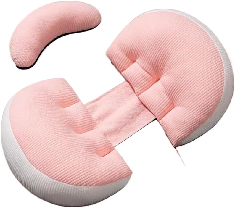 Pregnancy Body Pillow, Full Body Support Maternity Pillow (Pink)