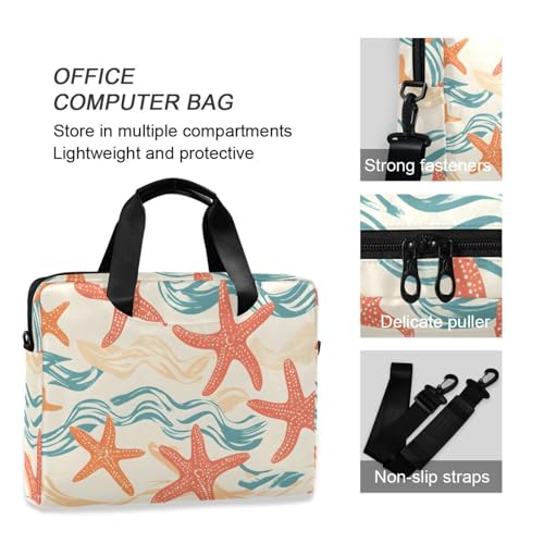 Maletín para portátil con estampado Coral Starfish 13-15.6 pulg miniatura 6