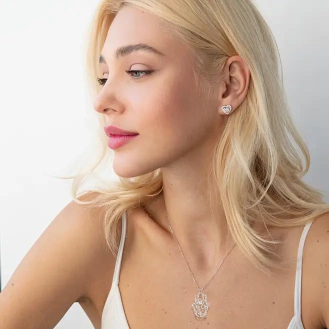 Hamsa Hand of Fatima Evil Eye Necklace for Women Abstract Face Pendants Jewish Female Protection Amulet Symbol Jewelry Women Men - Image 3