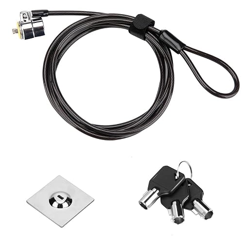 Laptop Cable Lock 6.7Ft Security Cable with Adhesive Anchors