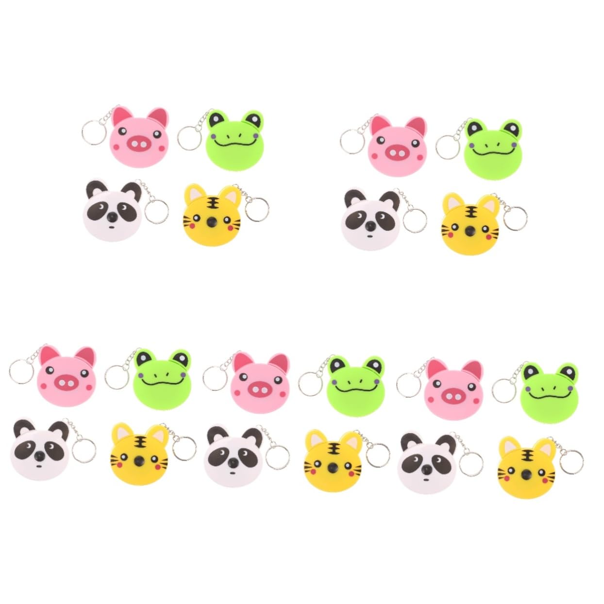 DOITOOL 5 Juegos Mini Cinta Métrica De Animales Titular De La Insignia Dibujos Animados Juguetes Hola Medidor Colgante De Cinta Métrica De Metal Retráctil Abs 4 Uds * 5