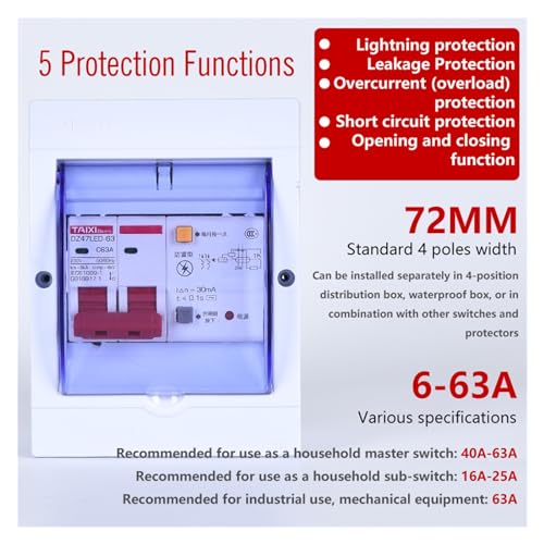 Protector contra sobretensiones SPD para salvar electrodomésticos 63A 4
