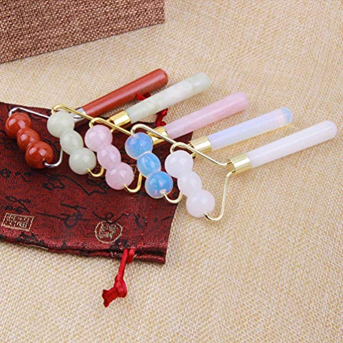 Massageador de Jade Gua Sha da Healifty, massageador de cuidados com a pele para modelar os olhos, n