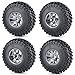 CNszlan 4PCS 2.2' Beadlock Wheel Rims Terrain Tires 140 * 58mm for 1/10 Axial SCX10 Wraith 90056 Axial RR10 TRX4 (Titanium)
