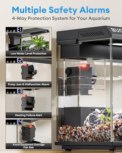 Aquarium intelligent avec chauffage BUCATSTATE évite l'eau trouble des Betta - 5