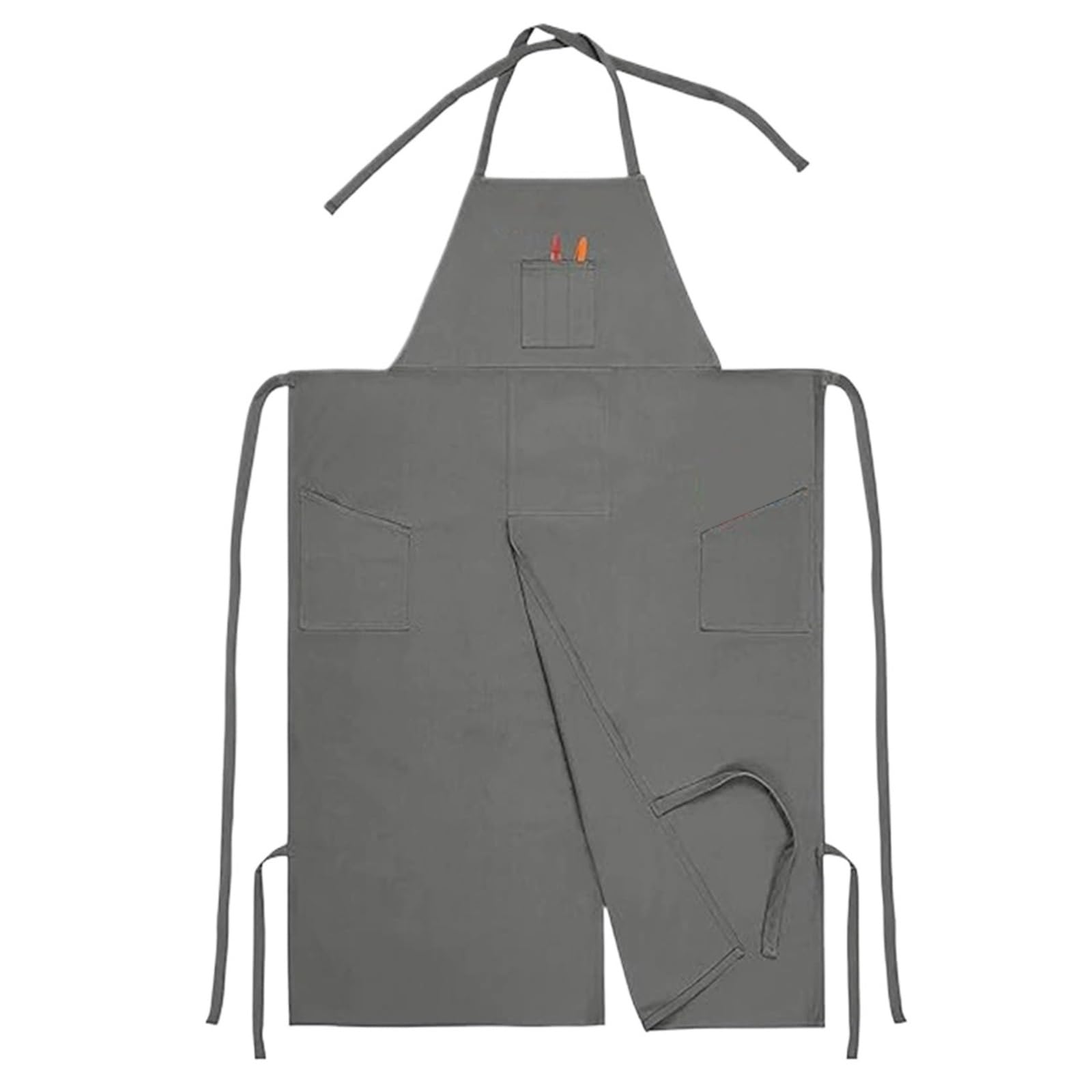 Grembiule con Gamba Divisa in Ceramica Grembiule da vasaio e ceramica a copertura totale, con gambe divise, in tela di cotone, tasche, for donne uomini