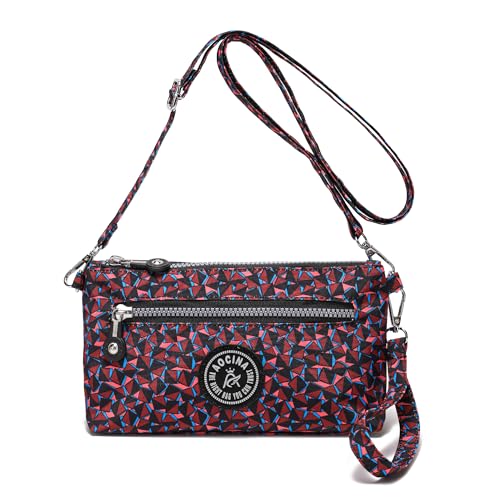 Image of Small Wristlet Wallets for Women Nylon RFID Cross body bag | Cell Phone Purse with Built-In Card Slots for Daily Outings