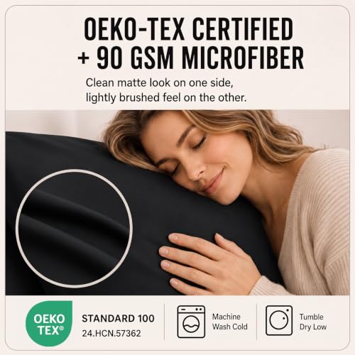 Image of CozyLux 6-Piece Queen Sheet Set, Fits 18-21 Inch Mattresses, Oeko-TEX