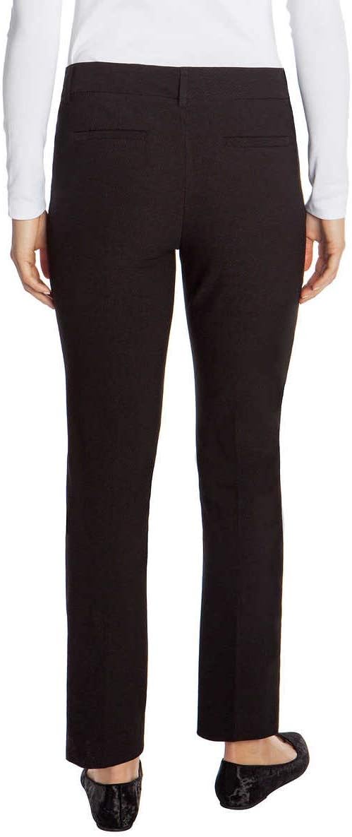 Mario Serrani Ladies' Jacquard Comfort Stretch Fabric Tummy Control Pant (Variety SZ) (Black Black, 6x30)