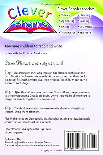 Clever Phonics - Workbook - CK.E.H.R.M.D Cursive - Book 6: A brand new unique way to teach children phonics and to read & write. Dyslexia friendly. - Image 2