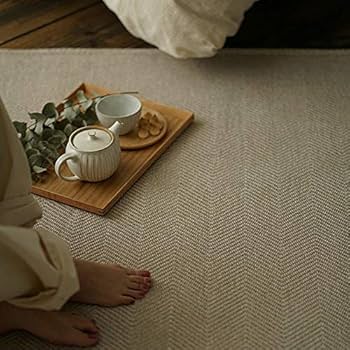 Amazon｜ラグ ヘリンボン (130×185cm) cucan クーカン サンド