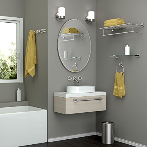 Image of Gatco 4641 Glam 18 inch Towel Bar, Satin Nickel | Wall Mounted Towel Holder For Bathroom