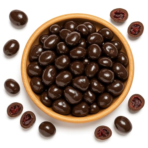 HolanDeli Dark Chocolate Covered Cranberries - Dried Chocolate Cranberries With