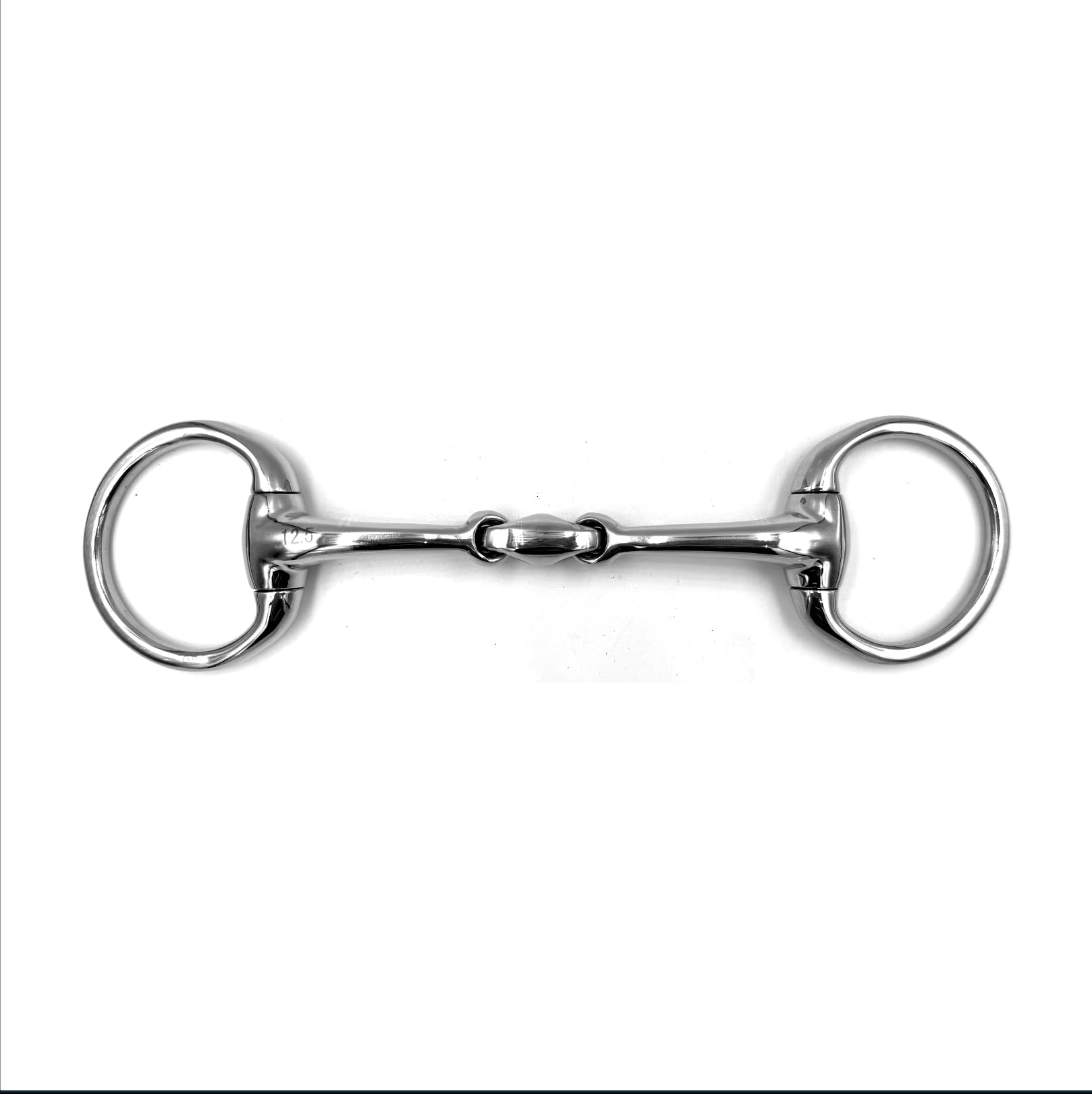 Gebiss ErgoBit Olivenkopfgebiss Olivenkopftrense Doppelt Gebrochen Edelstahl Ringdurchmesser 55 mm Gebissstärke 14 mm