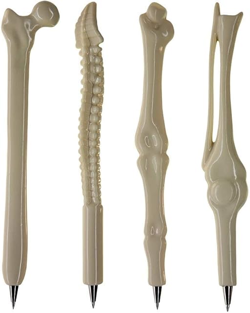 Set of 5 Fun Bone Pens Black Ink for Nurses, Doctors, Orthopods, Radiographers, Radiologists, Party Bags.