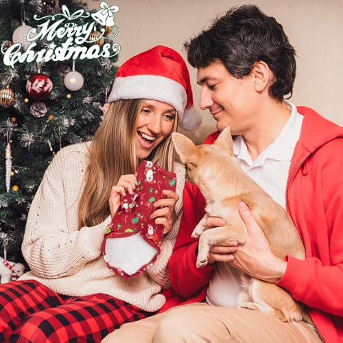 Kiiwah Weihnachten Hundepullover, Winter Warmer Hund Katze Pullover Kleidung Haustier Mantel Kostüm Welpenpullover Pullover Bekleidung für kleine mittelgroße Hunde