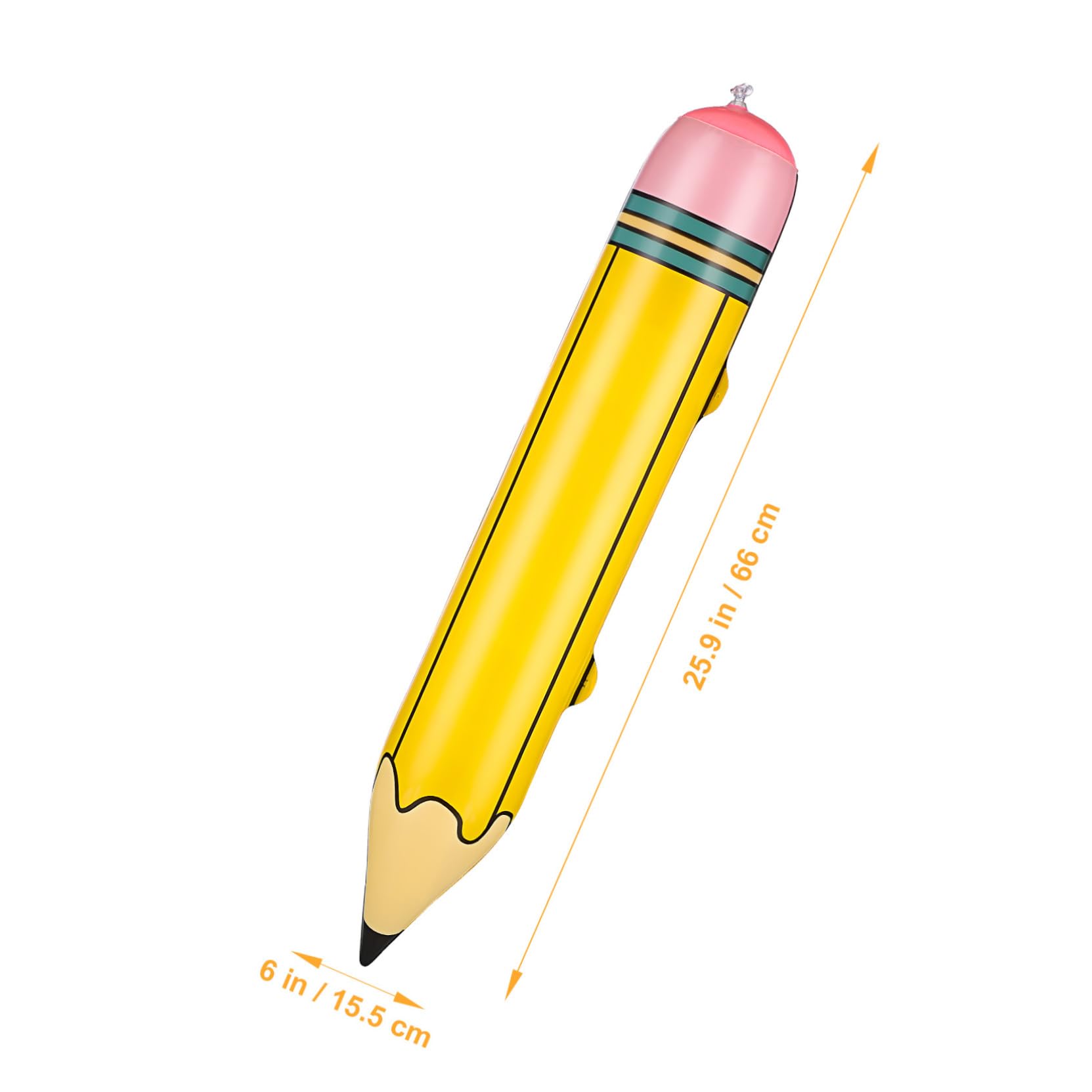 12 Stück Teiliges Aufblasbare Jumbo Bleistift Spielzeuge Extra Groß Robuste PVC Materialien Leicht und Realistisch als Klassenzimmerdekoration und Fotorequisite
