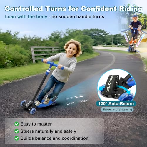 3 Wheel Kids Kick Scooter Ages 3-12