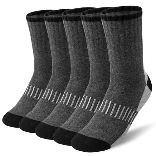 Hocerlu Calcetines Térmicos Hombre - 5 Pares Gordos para Trabajo, Deporte e Invierno, 39-45