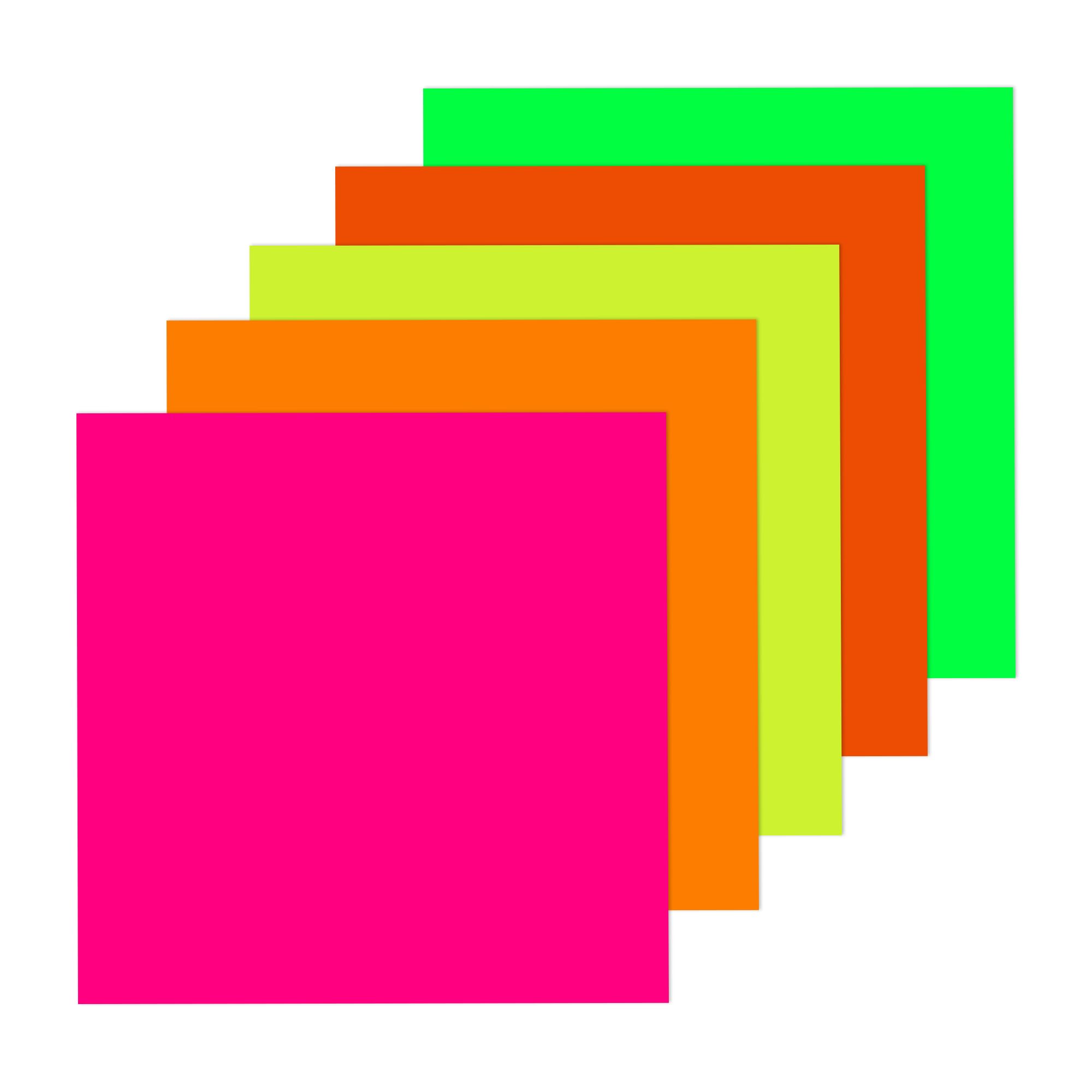 Lakeer Origami Paper 15 cm X 15 cm Pack of 200 Sheets Fluorescent Color Single Side Coloured For Origami, Scrapbooking, Hobby Crafts, Project Work, etc-image-20