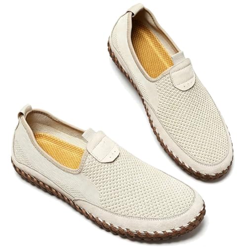 Image of Men's Genuine Leather Loafer Shoes Slip On Soft Walking Driving Shoes