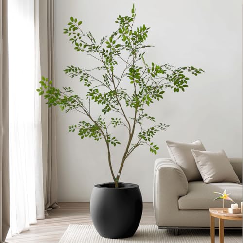 Artificial Elm Tree Faux Elm Tree 6ft Tall Fake Plant in Pot Fake Silk Tree Faux Plants Indoor - Image 4
