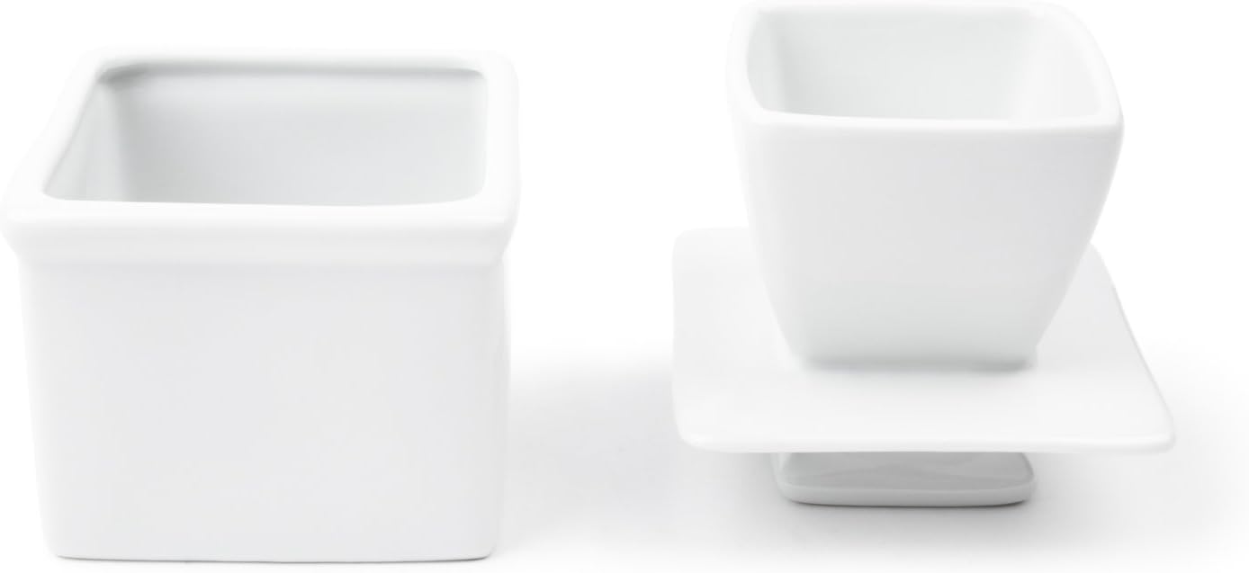 Fox Run Butter Keeper Stoneware, 3.75 x 3.75 x 5.5, White