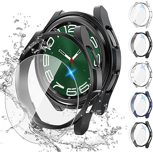 Tensea 5+5PCS for Samsung Galaxy Watch 6 Classic Screen Protector Case 43mm