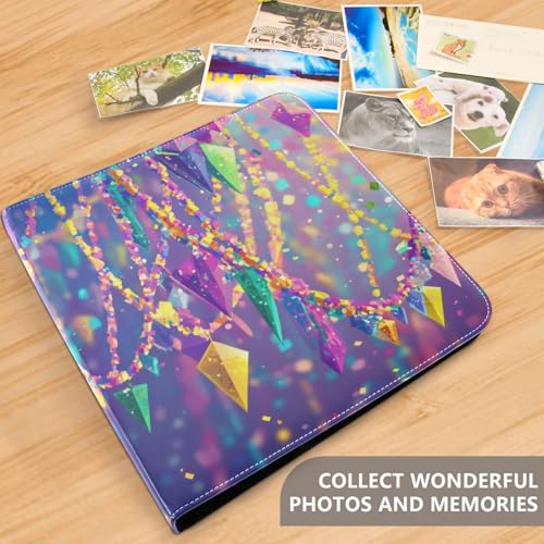 Álbum de Fotos Autoadhesivo DIY Scrapbook Album Carnaval Mardi Gras 3 Anillas 40 Páginas 8x10 para Recuerdos miniatura 5