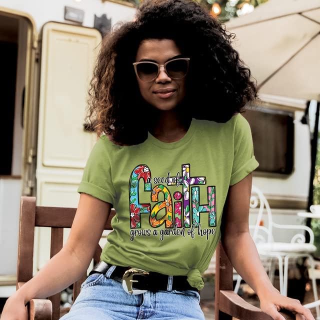 Love in Faith | A Seed of Faith | Christian T-Shirts for Women | Faith-Based Apparel | Christian Gifts - Image 2