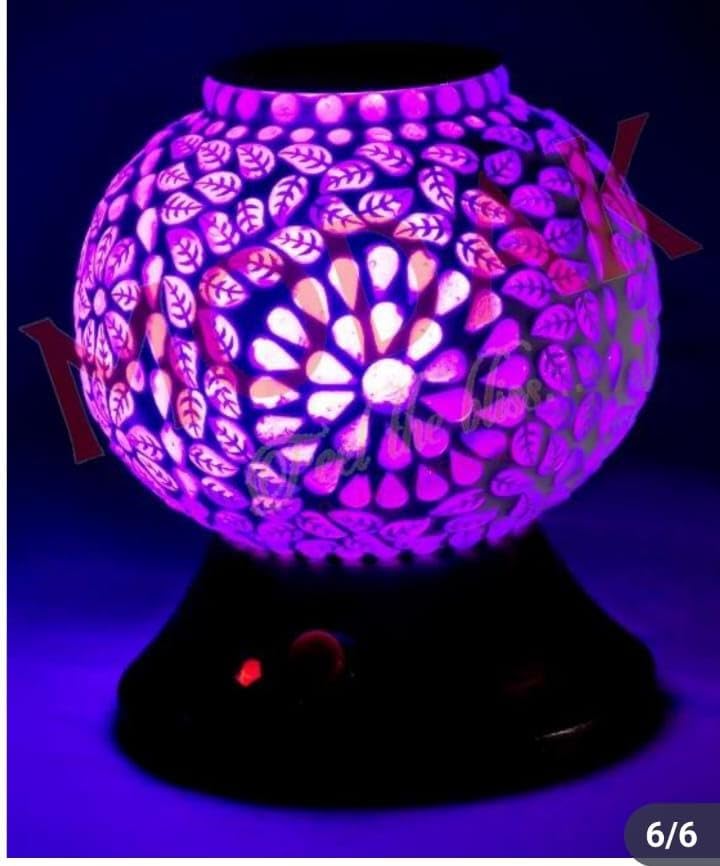 Krishna Mosaic Design Glass Shade Table Top Kapoor dani for Home/Office Decoration (04)