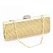 ECOSUSI Elegant Rhinestones Clasp Flap Clutch Evening Handbag Purse Gold