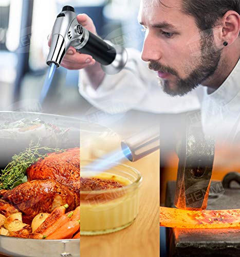 HENMI Küchenbrenner Crème Brulée Brenner Butan Gasbrenner Flambierbrenner Bunsenbrenner Küche für DIY,Gebäck, Desserts… – Bild 3