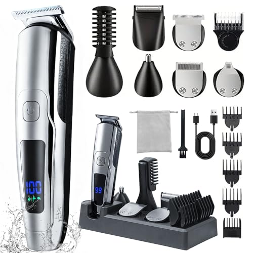 ritarga Beard Trimmer for Men, 20 Length Settings, 14-in-1 Cordless Grooming Kit, Waterproof Electric Razor for Men, Hair Trimmer, Nose Hair Trimmer, Cordless Hair Clippers with Travel Bag