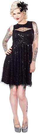 Black Sparkle Lux Dress from Sourpuss Clothing