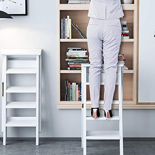 Sillas plegables de taburete de escalera de madera con 5 peldaños 5