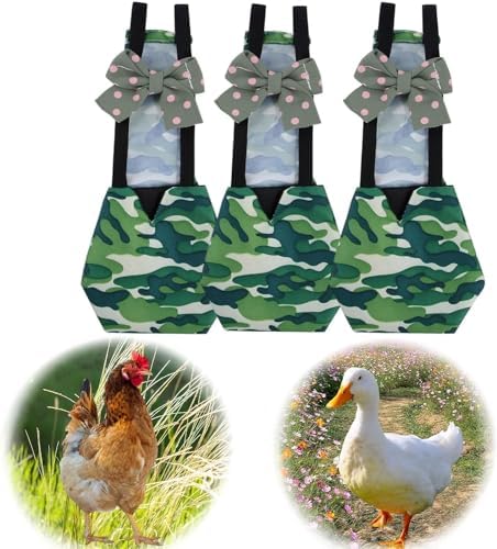Wiederverwendbare Windeln Für Hühner & Enten – Waschbar, Verstellbar & Wasserdicht Mit Blauer Blumen-Optik (Größe M)