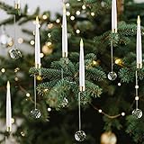 elektrische weihnachtsbaum anbringen Packung mit 10 dekorativen Weihnachtskerzen: Weihnachtsdekorationsset mit 10 weißen flammenlosen Kerzen und 10 Kerzenhaltern mit Haken und Kristallkugel. Die Kombination aus warmweißer LED-Kerze, goldfarbenem dekorativem Haken und klarer Kristalldiamantkugel ist charmant und fantastisch.