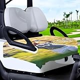 HDSD Custom Golf Cart Seat Covers, Personalized Golf Cart Seat Towel with Your Photo Text Logo, 100% Microfiber Keeps Seat Cool and Clean, Fits in EZGO, Yamaha, Club Car and Other 2-Seat Golf Carts
