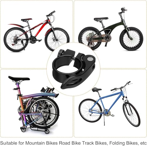 Sattelklemme 31.8, Schnellspanner Fahrrad, Schnellspanner Sattelstütze, für Mountainbike, Rennrad, Faltrad (Innendurchmesser 31,8 Mm, Schwarz)