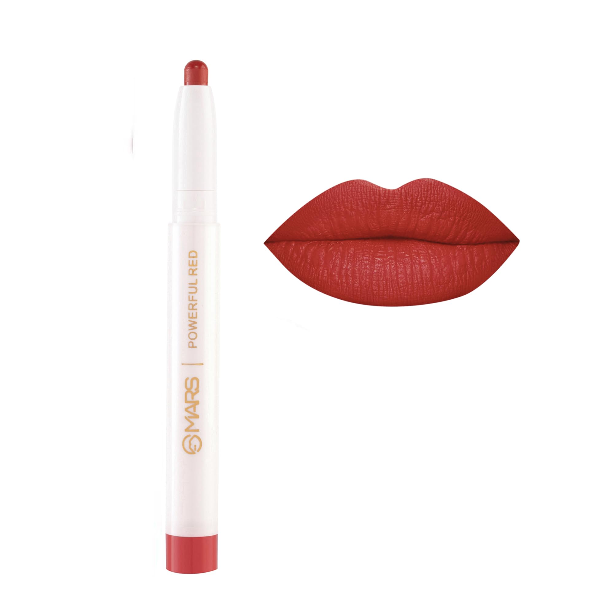 Premium Poppins Rotating Lip Crayon Lipstick – Cherry Red Shade | Highly Pigmented Matte Finish | Smooth & Lightweight Lip Color | Long Lasting & Travel Friendly Lip Crayon (Powerful Red)-image-0
