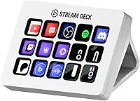 Stream Deck MK.2 Elgato White Edition, 15 Teclas, Multi Actions, USB/USB-C, Com Suporte de Mesa - 10GBA9911