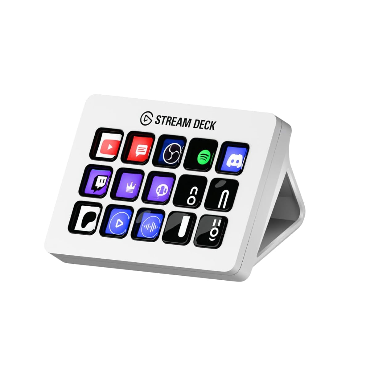 Elgato Stream Deck MK.2 White, kontroler do studia | 15 klawiszy makro, wyzwalanie działań w OBS, Twitch i YouTube, Mac