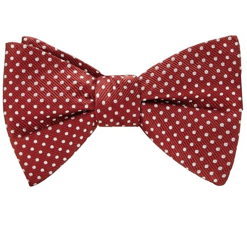 Image of 100% Silk Mens Bowtie Self Tie Bow Tie Bowtie Tuxedo Wedding Solid Color Formal Bow Ties for Man Many Colors
