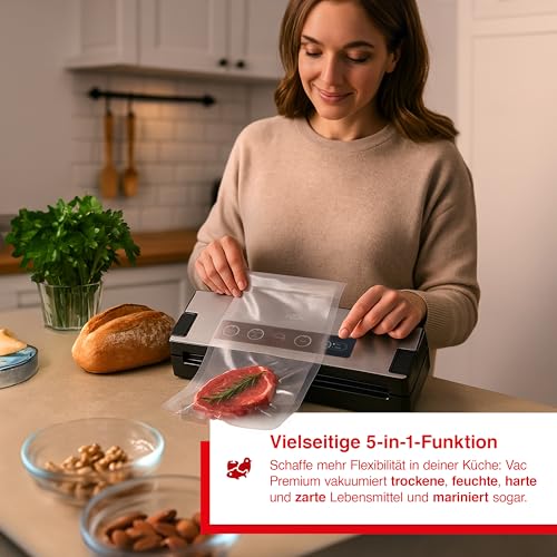 Foto von Solis Vakuumiergerät Vac Premium 574 - Einschweißgerät für Lebensmittel - Vakuumierer/Folienschweißgerät mit Pulse-Funktion