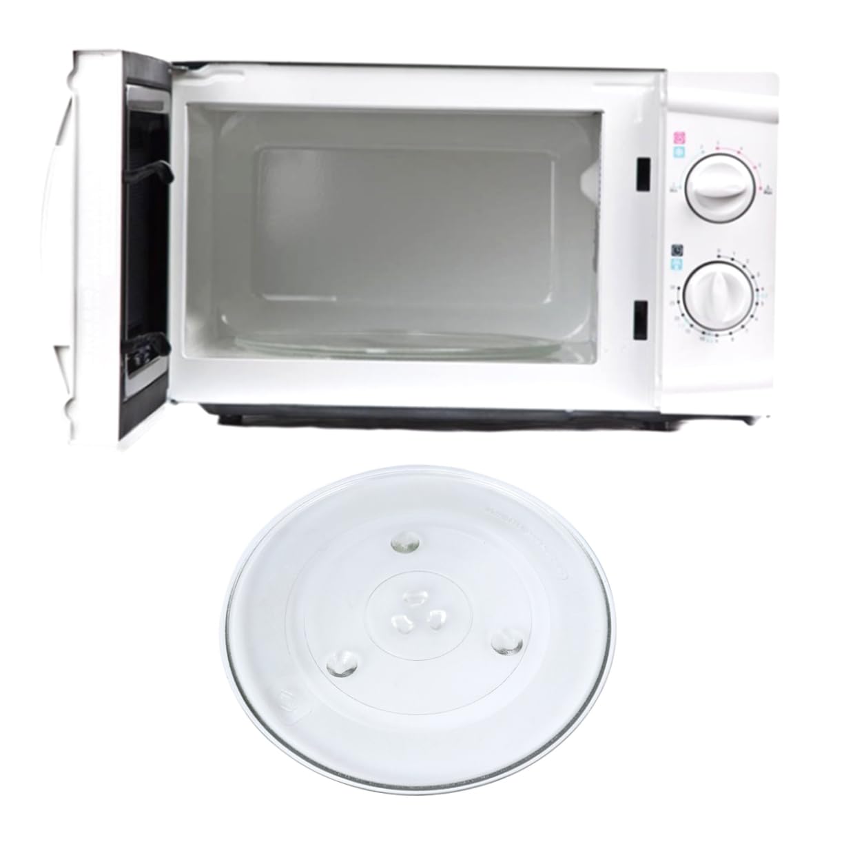 CONGARTENO Compatible Y Type Microwave Glass Turntable Plate Easy to Clean Replacement for House Microwaves Fits Models Dishwasher