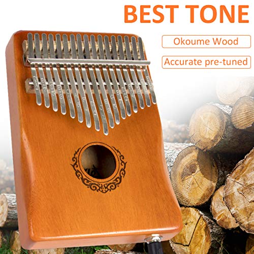 AKLOT 17 clés électriques Kalimba, EQ Kalimbas Thumb Piano Marimba avec micro intégré Kit de démarrage Kalimba… - Les Beatles, Paul McCartney, John Lennon, RIngo Starr, George Harrison AKLOT 17 clés électriques Kalimba, EQ Kalimbas Thumb Piano Marimba avec micro intégré Kit de démarrage Kalimba… – Image 4