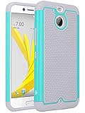 HTC Bolt Case, LK [Shock Absorption] Drop Protection Hybrid Armor Defender Protective Case Cover for HTC Bolt (Mint)