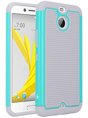 HTC Bolt Case, LK [Shock Absorption] Drop Protection Hybrid Armor Defender Protective Case Cover for HTC Bolt (Mint)