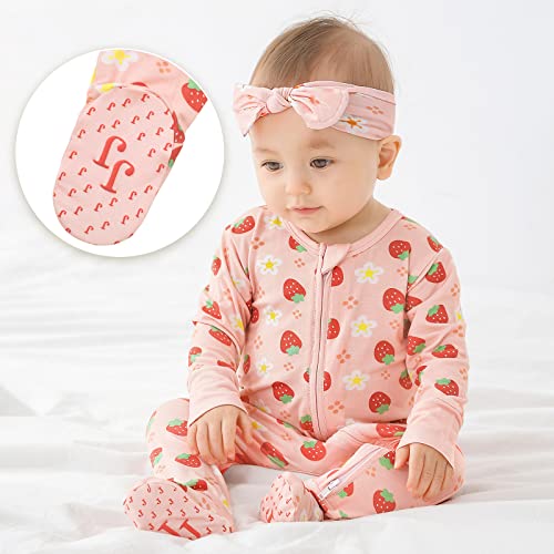 Zippered Viscose from Bamboo One-Piece Baby Clothes Footie Sleepers Rompers 0-36 Months4